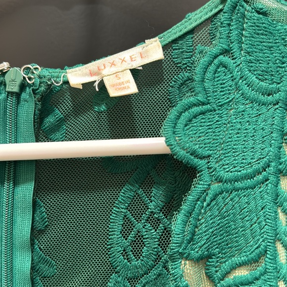 Saved By the Dress Green and Nude Embroidered Maxi Dress - Picture 2 of 5